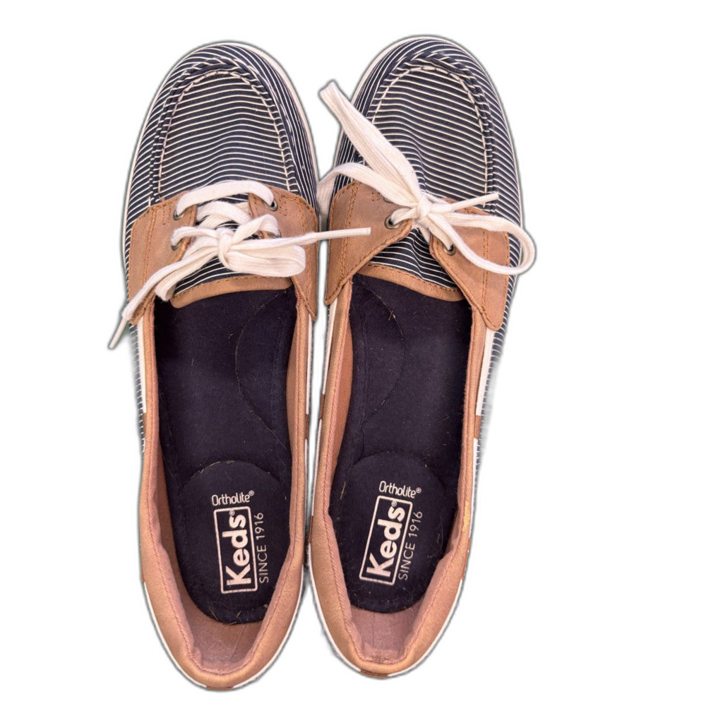 Keds Ortholite Nautical Pinstripe Boat Shoes